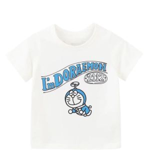 ส่งออกไปญี่ปุ่นเสื้อยืดแขนสั้นผ้าฝ้ายแท้สําหรับเด็กผู้ชายสไตล์ลําลองหลวมพอดีการ์ตูนอะนิเมะออกแบบเสื้อคอกลมระบายอากาศสําหรับฤดูร้อน