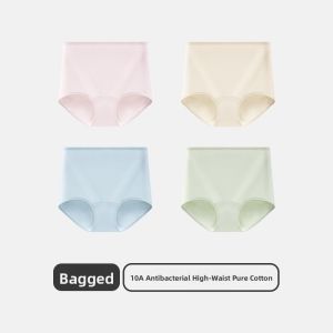 THREEGUN | Antibacterial Breathable Full Cotton Panties Extended Crotch