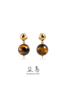 YANDAO | Luxury Carp Series Ear Jewelry Tiger Eye Stone