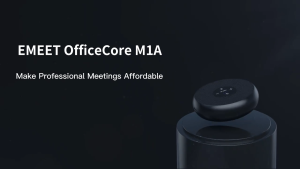 EMEET USB Speakerphone M1A Zoom Certified AI Mics 360°Voice Pickup USB Type C-A Plug&Play Computer Speakers with Microphone for 5-8 People for Zoom Teams