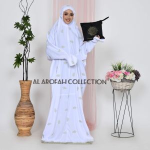 Al Arofah Mukena Terusan Rayon tropical Dewasa Bordir Bahan RayonSutra & katun micro premium