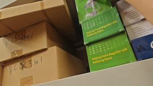 Helping Hand Magnifier JM508 Alat Bantu Solder Kaca Pembesar Jepit PCB JM-508