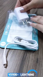 V2S VS-1106 FAST CHARGING WITH USB CABLE OVERHEAT PROTECTION & 2.4A HIGH SPEED & 12W POWER OUTPUT