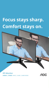 AOC 24B36X @144Hz / 24B15H2 @100Hz 23.8" Full HD IPS Monitor | 0.5ms | Adaptive Sync | HDR10 | Office & Home Monitor