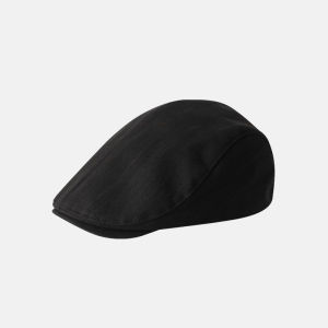 BILLI ZILLY | Retro Japanese Style Mens and Womens Felted Woolen Forward Cap Face Slimming British Style Artist Hat Large Head Size Duckbill
