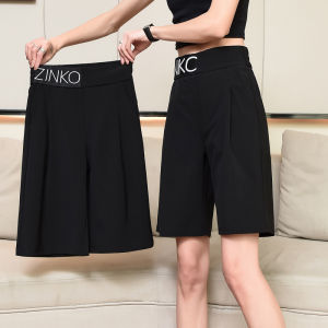 [40-150kg 胖女孩长裤 ] 夏季宽松大码女装新款胖mm2-300斤显瘦运动阔腿休闲西装五分短裤 遮肉fat bigsize oversize long pants ✹☁☌