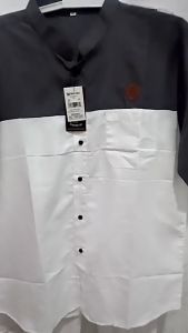baju koko pria dewasa lengan pendek kurta muslim pakistan putih hitam