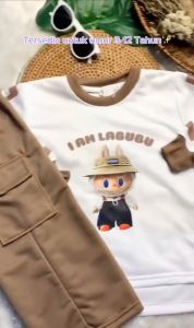 BAJU ANAK PEREMPUAN VIRAL LABUBU CARGO 1-12 TAHUN BAJU ANAK PEREMPUAN TERBARU