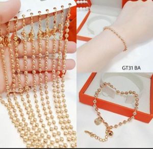 GELANG TANGAN GOLD BIJI LADA XUPING | PERHIASAN WANITA DEWASA LAPIS GOLD BAHAN TITANIUM ANTI KARAT TIDAK ALERGI PERHIASA IMPORT TREN TERBARU