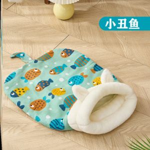 Cat Sleeping Bag Tent Dog Bed Tunnel Secure Enclosed Washable Warmth Pet Shelter Home Comfortable Cozy Cave for Kittens
