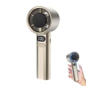 Portable Handheld Fan with 120 Wind Speeds USB Rechargeable Bladeless High-Speed Electric Cooling Fan for Personal Use