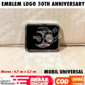 Emblem Logo 50 50Th Anniversary Mobil Universal