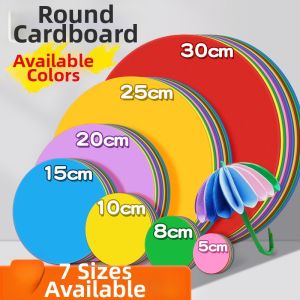 Jiaxun | Colored Craft Card Stock White Thickened Round Card Black Kraft Paper Circles