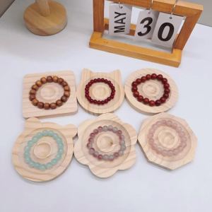 1PC DIY Bằng Gỗ Đính Hạt Thiết Kế Bảng Làm Đồ Trang Sức Làm Vòng Tay Dây Chuyền Tròn Thủ Công Khay Hiển Thị Thực Tế Cho Nữ