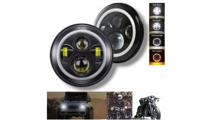 Lampu Daymaker Mobil Rubicon Motor Clasic Harley Headlamp Cool White 7 Inch 60W 12V Lampu Sorot Kabut