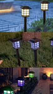 ไฟปักสนามสไตล์ญี่ไฟปักสนามพลังงานแสงอาทิตย์ ไฟโซล่าเซลล์ ไฟLED ไฟทางเดิน Solar light LED