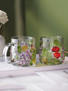 Hand Painting Windshield Washer Fluid Cup For Home with Handle Good-looking Milk Beverage and Tea Cup Coffee Beer Steins Summer Female