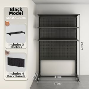 Plug-in Coffee Station Shelving Unit With Built-in Power Strip