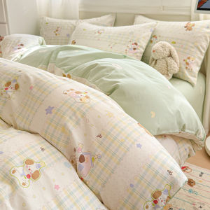 MINGSHA | Cute Cartoon Cotton Bedding Set for Winter