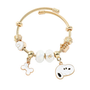 Bandai | Thiết Bị Ngoại Vi Phim Ảnh & Truyền Hình Snoopy Bộ Vòng Tay Sáng Tạo Cá Nhân Hóa Dành Cho Bé Gái Phụ Kiện Mặt Dây Chuyền Kim Loại Thời Trang Ngọt Ngào Dễ Thương