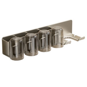 Modern Style Bathroom Wall Mounted Electric Toothbrush Holder No Drilling Required Toothbrush Cup Rack Space Saving Design