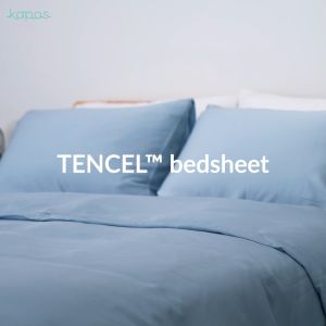 KAPAS LIVING | Fitted Bedsheet Set with Duvet Cover | Tencel | 300TC | Single/Queen/King/Super King