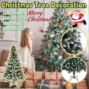 4FT/5FT/6FT/7FT Christmas Tree Metal Stand Pine Tree Snow Tree Christmas Home Decoration