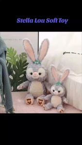 (Msia Stock) Stella Lou Soft Toys 45cm 65cm Bunny Cute Rabbits Duffy & Friends LinaBell Plush Toy Stuffed Gift Mainan Patung 星黛露 娃娃 玩偶 公仔