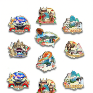 Landmark Wooden Refrigerator Magnet Cartoon
