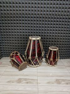 Kendang Jaipong Rampak Kayu Nangka Marble Red Candy