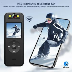 Camera Ghi Hình Đi Xe Máy Không Dây 4K WiFi Độ Phân Giải Cực Cao Thực Thi Pháp Luật Camera Thể Thao Mini Cầm Tay Model Z09