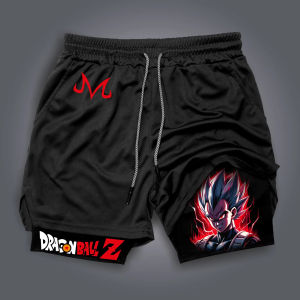 Dragon Ball Anime GOKU Peripheral Printed Double-layer Shorts American Sporty Summer Mens Loose and Breathable Pants