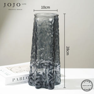 Luxurious Crystal Glass Flower Vase Transparent Elegant Home Decoration Tabletop Ornament JOJOS L PD.paper Light Weight