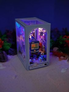 Booknook Underwater World TC39 with Light 3D Wooden Puzzle Book Nook DIY Miniature Dollhouse Bookend