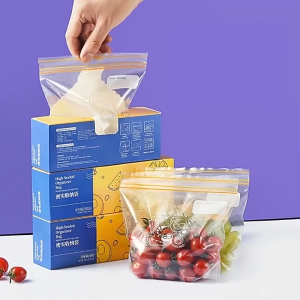 15/25/30pcs Reusable Zipper Bag/Multi-Function/Self-Sealing Thickened Food Grade Fresh-keeping Bag/Dry/Frozen Storage