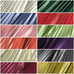 Soft Accordion Folded Stage Performance Clothing Fabric Non-Lightweight Sensation Pure Color Polyester Sensation Fabric