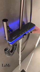 Sen Cây Tắm Đứng Nóng Lanh Vòi Hoa Sen Có Led Hiển Thị Nhiệt Độ Mạ Titan Cao Cấp Chính Hãng  ST106X Mary