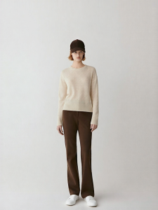 ICICLE | Winter Wool Blend Roman Cloth Flared Pants