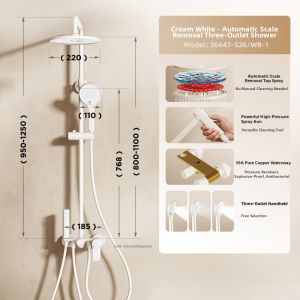 JOMOO | Ant-scaling Piano-key Milk White Shower Set