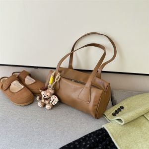 Three-Color French Bread Bag Single Shoulder Underarm Commuter Womens Bag Fashionable Retro Style Casual Handbag