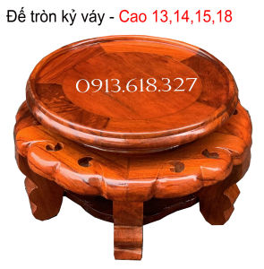 Kỷ tròn chân váy kê tượng gỗ hương nhiều cỡ mặt cao 13cm -18cm Kỷ Váy Bảo Hành Trọn Đời - Lazada