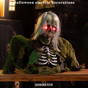 Halloween Half-Body Crazy Swing Skeleton Zombie Electric Induction Horror House Secret Room Atmosphere Decorations Ornaments