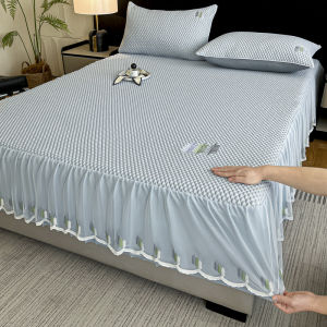 High-End Cooling Bean Mat Three-Piece Set Bed Canopy Style with Skirt Ice Silk Mat Washable Summer Air Conditioned Soft Mat