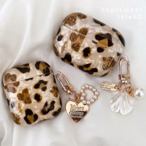 Luxury Leopard-print Earphone Case For AirPods Pro 2 Gen Case 2022 2023 With Ornaments Fritillaria TPU Headphone Cover For Apple Air Pod 3 Pro Case