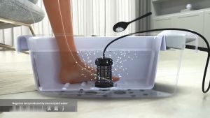 Suolaer Detox Ionic Cleanse Foot Spa Bath Massager Machines Vibrating Electric Mini FootBath Whirlpool Care Arrays Aqua Health Therapy