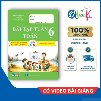 Sách - Bài tập tuần Toán - Lớp 6 - Tập 1 - Kết Nối (Qbooks)