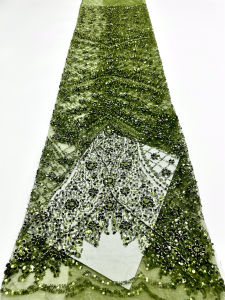 Vải Ren Lưới Pháp Cao Cấp Của Nigeria Với Thêu Hạt Và Sequin Chất Liệu Voan Dành Cho Đám Cưới Và Tiệc Tùng Sang Trọng Dành Cho Nữ