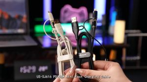 USAMS Shadow Series Kabel Data Fast Charging 100W 6in1 A+C to C+L+M