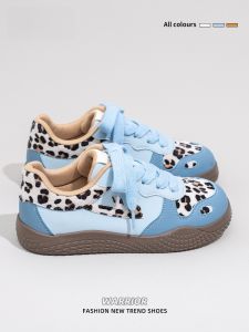 Warrior | Womens Leopard Print Training Shoes Thick Sole Casual Sneakers