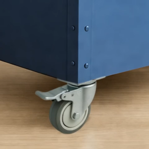 Roda Kastor Abu TPR Hidup Rem 3 Inci Caster Wheel Grey Thermoplastic Rubber Swivel Brake